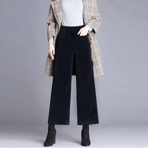 Rachael High-Waisted Corduroy Flare Pants