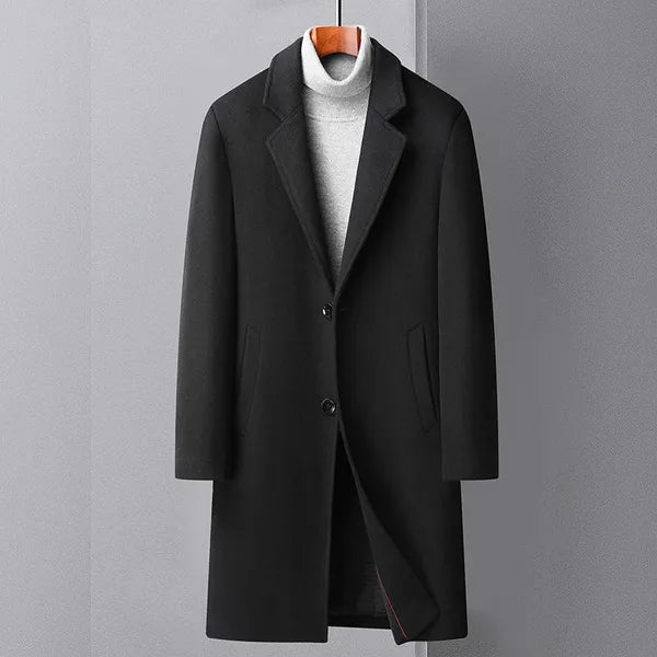 Men's Wool Blend Overcoat – Tailored & Warm