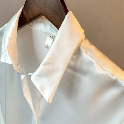 Mirela Satin Shirt – Relaxed-Fit Silk Blouse