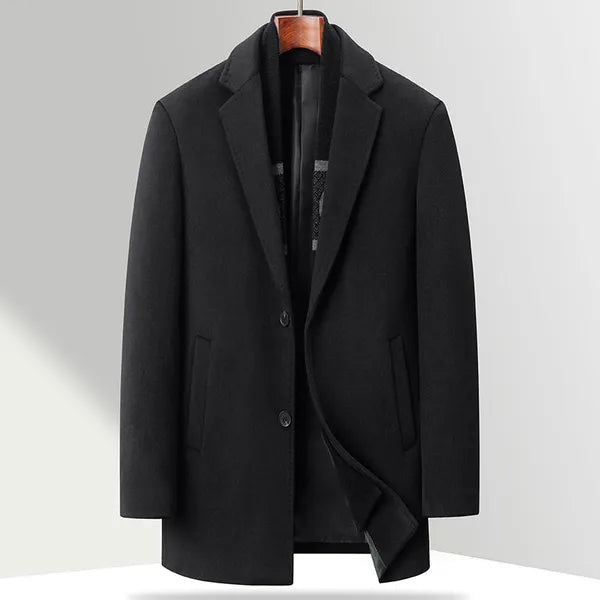 Eldon Wool Coat – Brushed-Wool Blend, Lapel Collar
