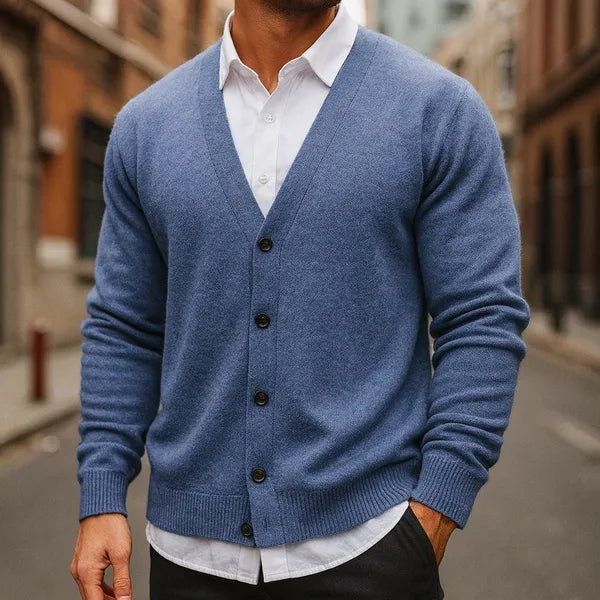 Caldura 100% Wool V-Neck Cardigan