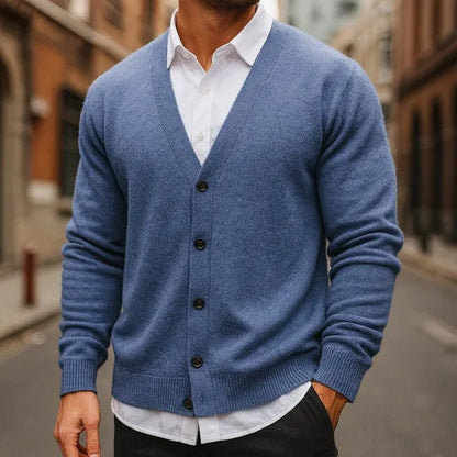 Caldura 100% Wool V-Neck Cardigan