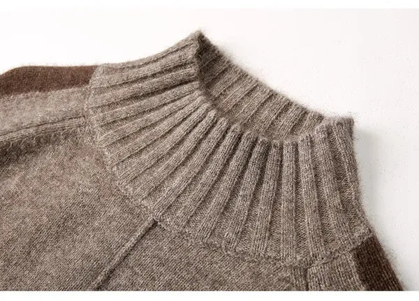 Venessa Sweater Dress – Premium Knit Mock-Neck