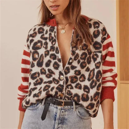 Ferocia Leopard Print Sweater – Soft Wool Blend
