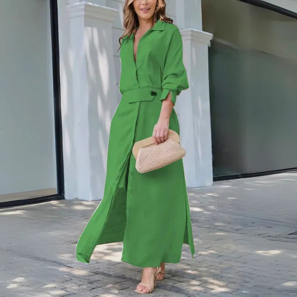 Celeste Maxi Dress – Flowy V-Neck Women's Maxi