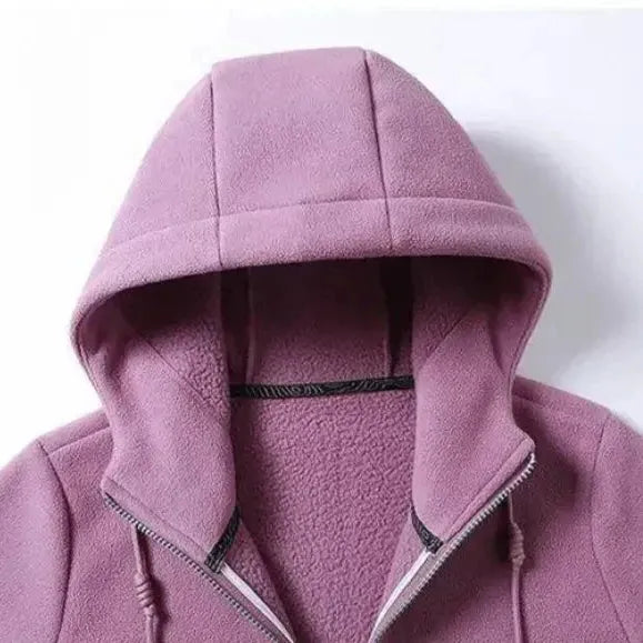 Klara Zip-Up Hoodie – Soft Cotton Blend Jacket