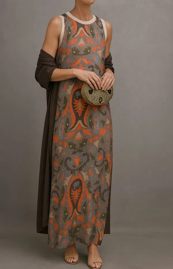 Ravenna Long Dress & Coat Matching Set