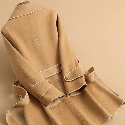 Tivara Wool-Blend Belted Trench Coat