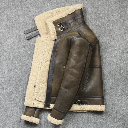 Mason Wool Jacket – Genuine Leather & Rugged Style