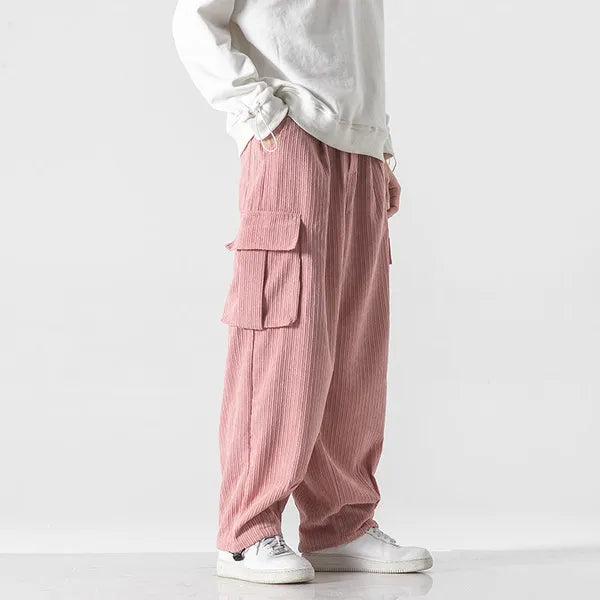 Veluto Corduroy Joggers – Loose Fit with Cargo Pockets