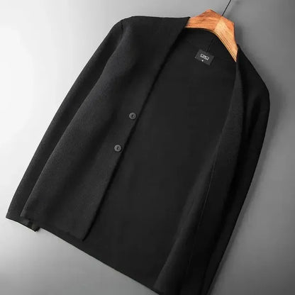 Pavron Ribbed Wool Cardigan – Two-Button Knit