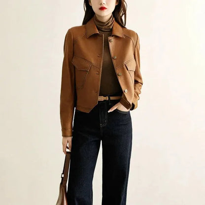 Romana Faux Leather Jacket – Cruelty-Free & Tailored
