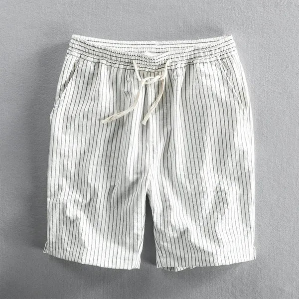 Men's Pinstripe Cotton Casual Summer Shorts