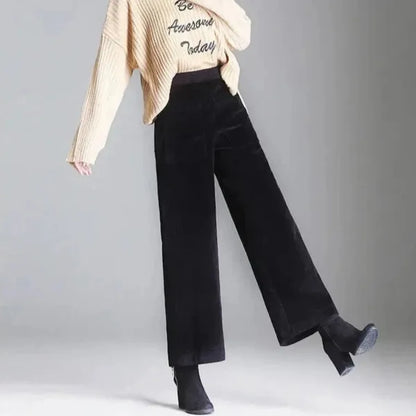 Rachael High-Waisted Corduroy Flare Pants