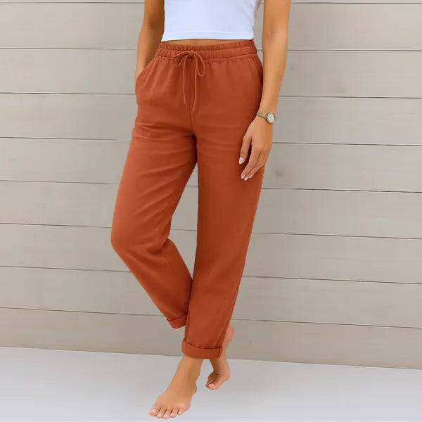 Harlow Breathable Wide-Leg Pants – Elastic Waist