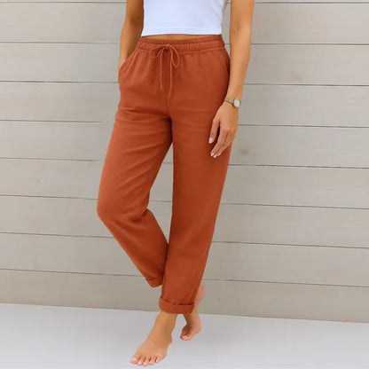 Harlow Breathable Wide-Leg Pants – Elastic Waist