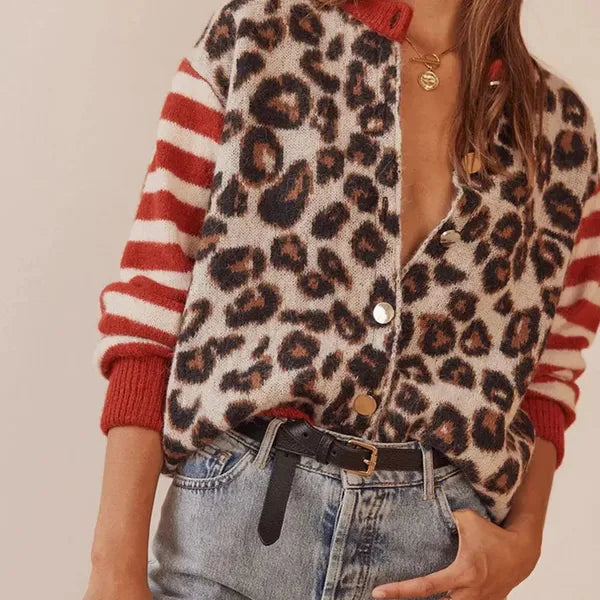 Ferocia Leopard Print Sweater – Soft Wool Blend