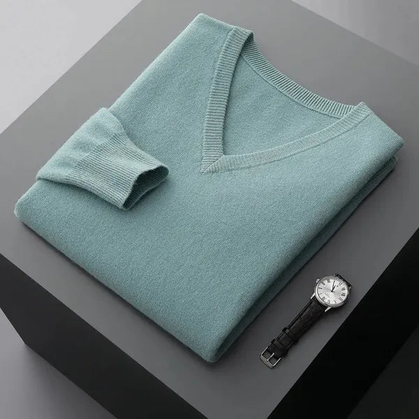 Rasmer Wool Sweater – Cashmere-Wool V-Neck Pullover