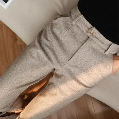 Jack Wool Trousers – High-Waist Pleated Tailored Fit