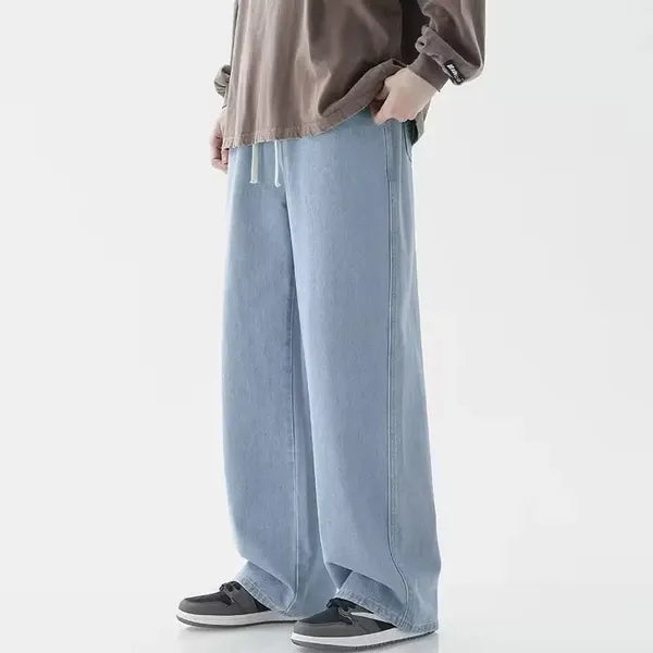 Revan Wide-Leg Jeans – Premium Denim & Drawstring Waist