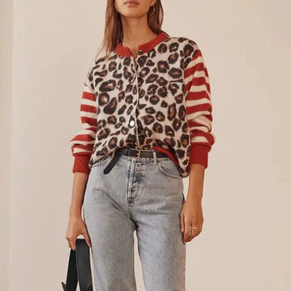 Ferocia Leopard Print Sweater – Soft Wool Blend