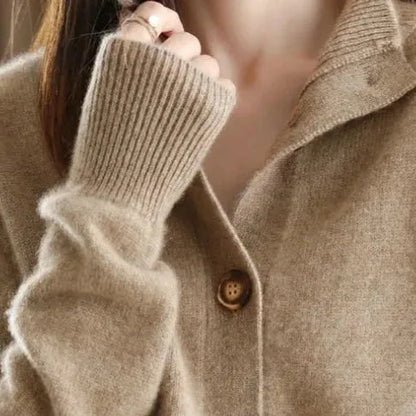 Caslen Sweater – Soft Cardigan with Oversized Buttons