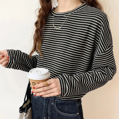 Rebecca Long-Sleeve Striped Cotton Shirt