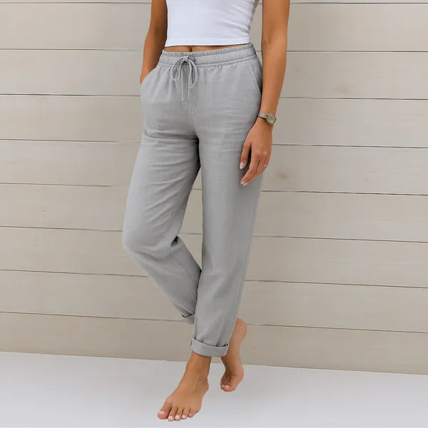 Harlow Breathable Wide-Leg Pants – Elastic Waist