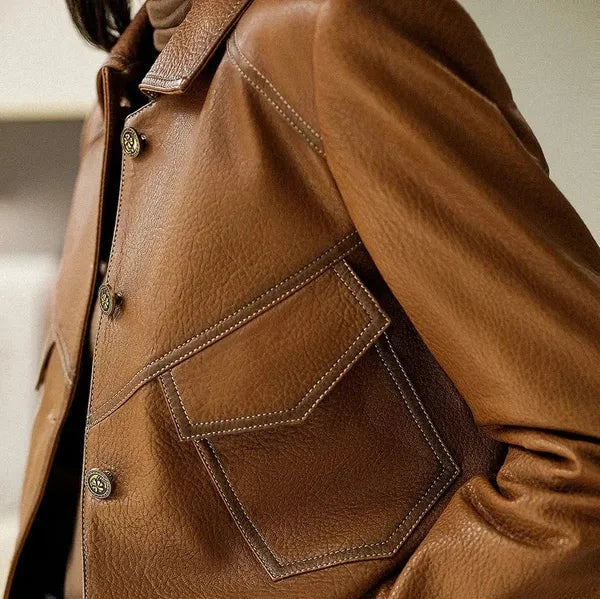 Romana Faux Leather Jacket – Cruelty-Free & Tailored