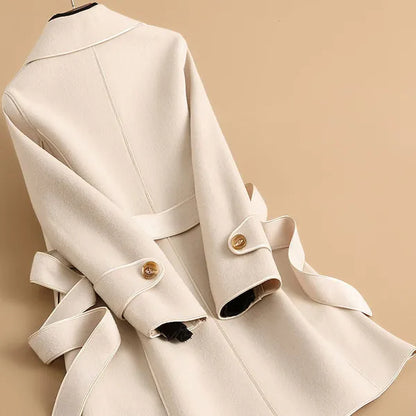 Tivara Wool-Blend Belted Trench Coat