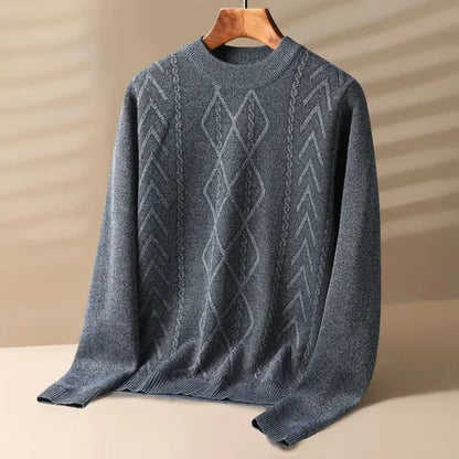 Marvin Sweater – Diamond Knit Cotton Wool Crewneck