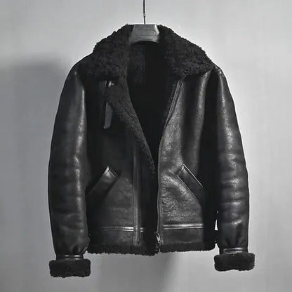 Mason Wool Jacket – Genuine Leather & Rugged Style
