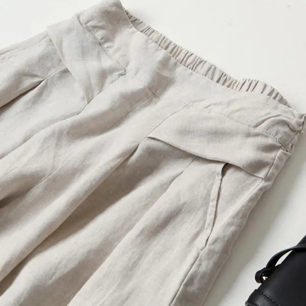 Calça Bellamy Cintura Alta Perna Larga - Conforto Premium