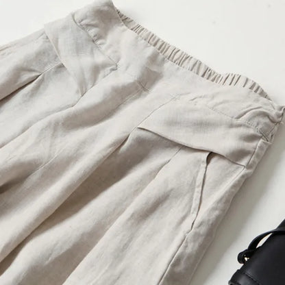 Calça Bellamy Cintura Alta Perna Larga - Conforto Premium
