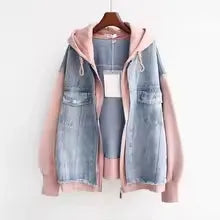 Renzo Jacket – Denim & Hooded Faux Layered Zip Jacket