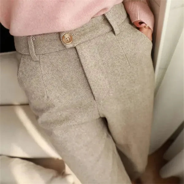 Jack Wool Trousers – High-Waist Pleated Tailored Fit
