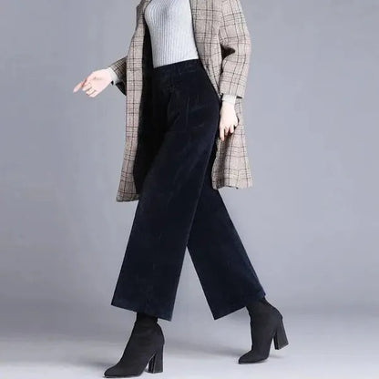 Rachael High-Waisted Corduroy Flare Pants