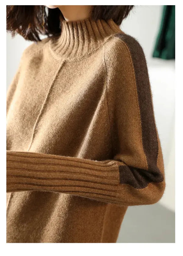 Venessa Sweater Dress – Premium Knit Mock-Neck