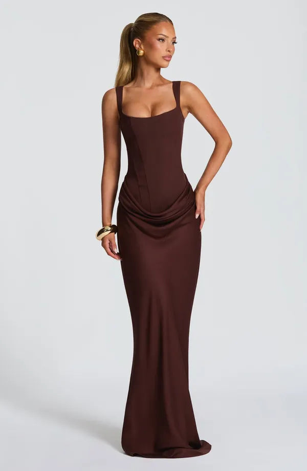 Nelya Dress – Corset Bodice & Pleated Lyocell Skirt