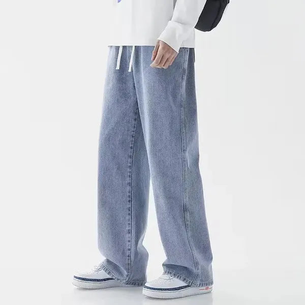 Revan Wide-Leg Jeans – Premium Denim & Drawstring Waist