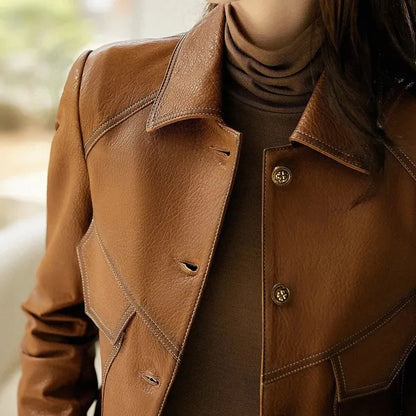 Romana Faux Leather Jacket – Cruelty-Free & Tailored