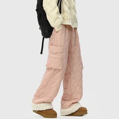 Felita Quilted Wide-Leg Pants – Fleece-Lined & Cozy