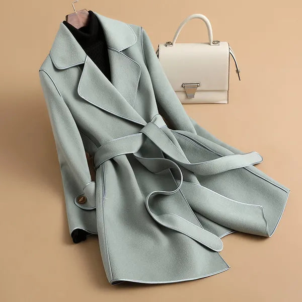 Tivara Wool-Blend Belted Trench Coat