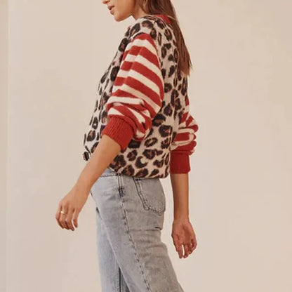 Ferocia Leopard Print Sweater – Soft Wool Blend