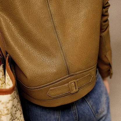Romana Faux Leather Jacket – Cruelty-Free & Tailored
