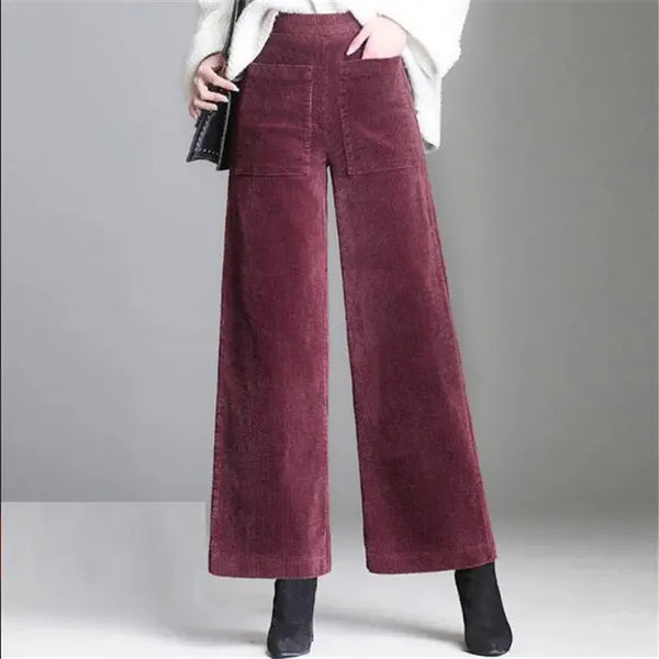 Rachael High-Waisted Corduroy Flare Pants
