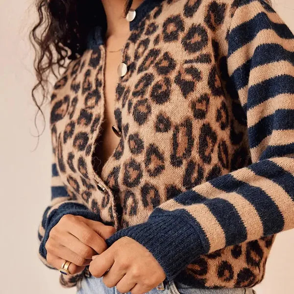 Ferocia Leopard Print Sweater – Soft Wool Blend