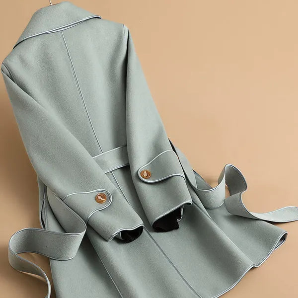 Tivara Wool-Blend Belted Trench Coat