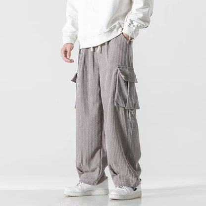 Veluto Corduroy Joggers – Loose Fit with Cargo Pockets