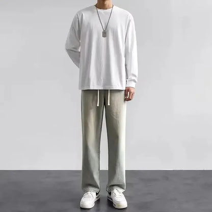 Revan Wide-Leg Jeans – Premium Denim & Drawstring Waist